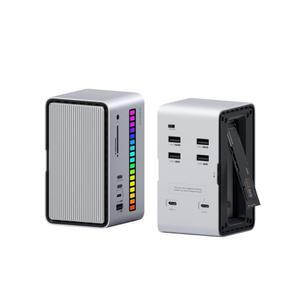 HAGIBIS NVME SATA SSD 인클로저 어댑터가 USB 라이트 TO 맥북 SSD용 LED PCI 10GBPS 스트립 지원 있는 KEY 스테이션 UASP 프로용 GEN 도킹