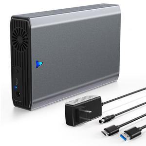 SAS TO USB 어댑터 하드 드라이브 냉각 외장 SSD 도킹 최대 24TB 2A 12V 전원 필요 어댑터 5인치 없는 스테이션 지원 도구가 HDD용 인클로저