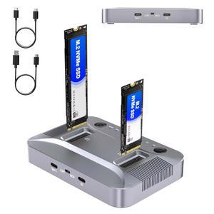 NVME SATA SSD 클로너 복제기 10GBPS 인클로저 없는 KEY 호환 도킹 듀얼 KEY TO SSD와 베이 필요 OS 리더기 USB 시스템 도구가 마이그레이션용 NGFF 16TB 스테이션