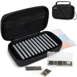 EVA PU SSD 홀더 2280 2260 방수 12개 방지 포함 NVME 충격 2242 운반 케이스 SSD용 포켓 지퍼 투명 2230 손잡이