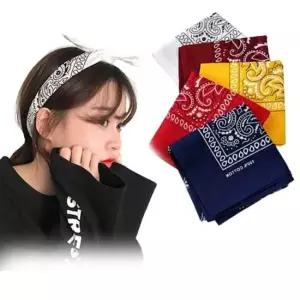 페이즐리 캐주얼 스카프 손수건 1P 포인트 반다나