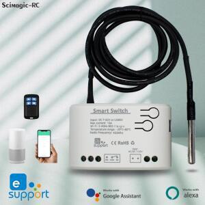 스마트 온도 습도 Wifi 스위치 10A 2000W 스마트 모니터링 조절기 Ewelink Alexa Google 홈과 호환 가능