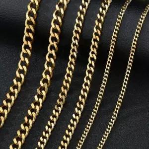 [하프클럽/](5mm) 체인목걸이 남자목걸이 금목걸이 포인트목걸이 힙합목걸이
