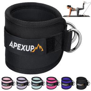 APEXUP 케이블 기계용 발목 스트랩 저항 조절 스트랩 밴드 연장 있는 헬스장용 운동 가능한 패딩이 네오프렌 글루트 다리