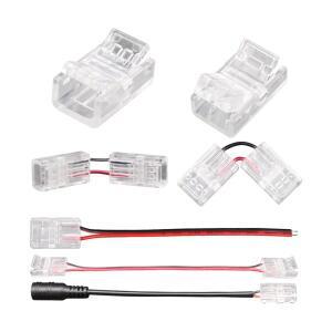 5pcs 2Pin COB LED 스트립 커넥터 연장 와이어 터미널 8mm 10mm IP20 IP65 2835 5050 SMD 테이프 조명