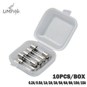 10PCS 고속 블로우 유리관 퓨즈 5x20mm 250V F0.2A 0.5A 1A 2A 3A 5A 6A 8A 10A15A 모듬 키트