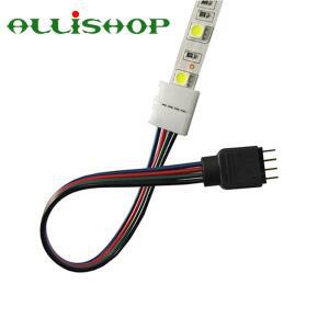 1Pcs 15cm 5050 RGB 4 핀 LED 스트립 라이트 커넥터 스트립-전원 어댑터 도체 10mm 와이드