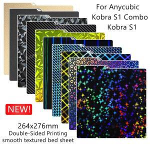 Anycubic Kobra S1 침대 플레이트 250mm 콤보 빌드 양면 Peo Pet Pei Pey 카멜레온 액세서리 3d