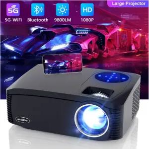 네이티브 1080P 5G WiFi 블루투스 프로젝터 AILESSOM 20000LM 450인치 디스플레이 지원 4K 영화 홈 시어터