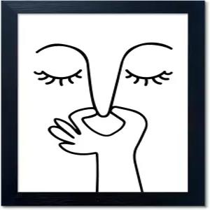 흑백 욕실 벽 장식 나쁜 냄새 유머러스한 아트 재미있는 게스트 화장실 그림 프린트 페인팅 모던