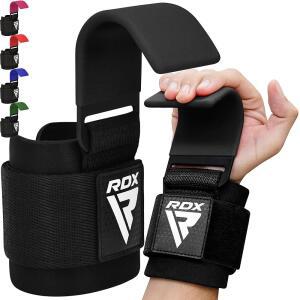RDX 역도 후크 스트랩 미끄럼 방지 체육관 근력 서포트 훈련 운동 데드 7MM 피트니스 남성 파워 손목 네오프렌 그립 고무 풀업 코팅 패딩 여성 보디빌딩
