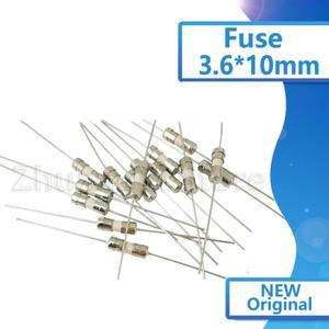 세라믹 고속 차단 퓨즈 리드 T10A 0.5A 1A 2A 3.15A 4A 5A 6.3A 250V 3.6x10mm 로트당 20 개