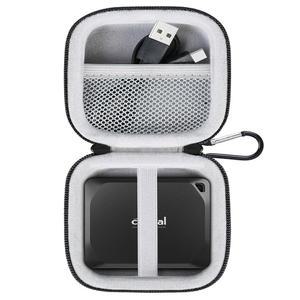 LACDO CRUCIAL X9 PRO X10 SSD 4TB 여행 가방 2TB 6TB USB 드라이브 방수 8TB 휴대용 방지 스테이트 충격 그레이 1TB 외장 솔리드 보관