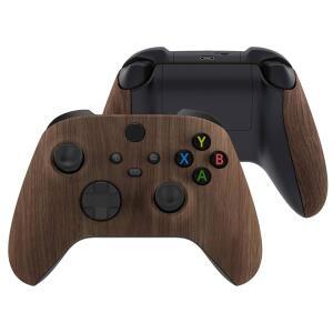 eXtremeRate xbox 호환용 코어 무선 컨트롤러용 사이드 레일 그립 우드 그레인 교체 부품 전면 하우징 커버 핸들 페이스 플레이트 시리즈 S용 컨트롤러 제외