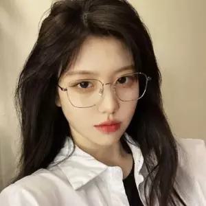 슬림 심플태 지적인 금테 패션 골드 실버 안경 안경테