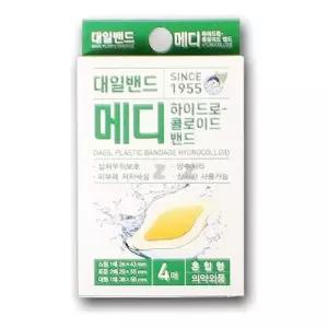 대일밴드 메디 하이드로 콜로이드 혼합형 4매아쿠아방수 보호 습윤 로콜로이드 일회용