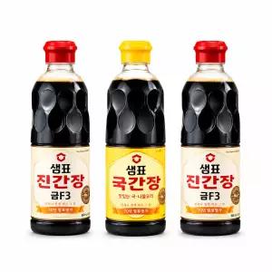 샘표 진간장 금F3 860ml 2개&국간장 860ml 1개