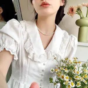 [룽스_62]925실버 초커목걸이 0004 아크릴진주목걸이