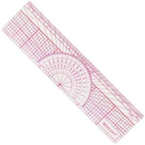 WESTCOTT ENGINEERS 각도기 눈금자 이중 스케일 교실 15 학교 CM 6인치 10 용품 2CM 신학기 1CM 10인치