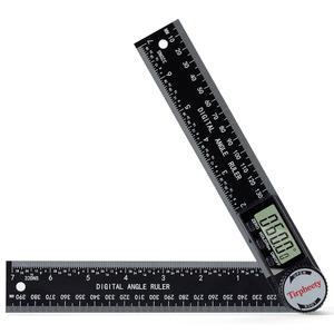 TIRPHEETY 디지털 각도 측정기 각도기 3세대 플라스틱 위한 도구 7인치 디스플레이 목공 200MM 눈금자 건설을 목공 게이지 전문 측정