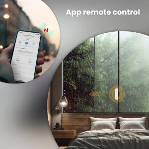 MOES Tuya ZigBee 스마트 슬라이딩 윈도우 푸셔 자동 오프너 클로저 태양열 충전 앱 원격 제어 지원 Alexa