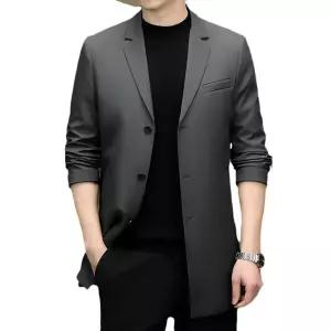 픽호샵 남친 키작남 야상사파리 봄가을 트렌치코트 비즈니스 솔리드 코트 재킷 꾹3
