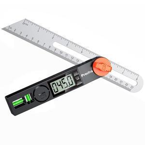 PRECIVA BEVEL 게이지 각도기 수평 수직 목공 금속 각도기 8인치 파인더 230MM 338 각도 디지털 건설용 가공 기포 디스플레이 목공