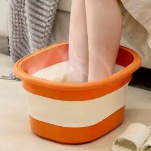 가정용 족탕기 발 뚜껑형 접이식 욕기 욕통 대야 족욕 접이식욕 욕바구니 휴대용 간편한 다리 욕대야 각탕