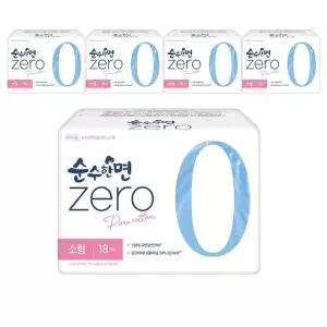 [순수한면] 깨끗한나라 순수한면 제로 Zero 생리대 소형 18Px5팩