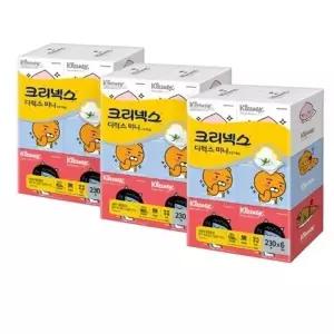 크리넥스 카카오 미니 티슈 230매 x 6 x 3EA