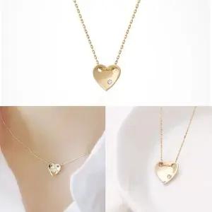 [룽스_62]하트 골드 체인 베이직목걸이 목걸이 14K
