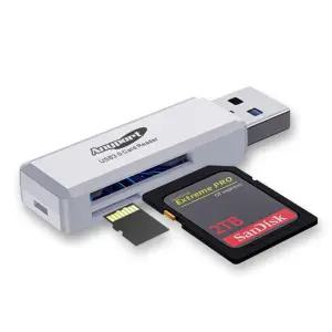 (AP-U30W) ANYPORT USB 3.0 OTG 카드리더기멀티 SD 마이크로SD슬롯 슬림한디자인 휴대하기좋은크기 사용이
