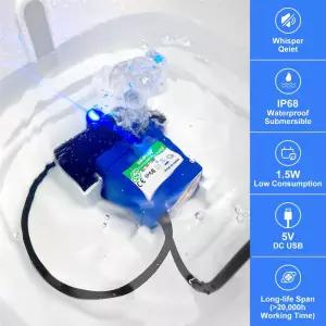 워터캣 디스펜서 펌프 애완동물 물통 USB 교체 수중 모터 스테인리스 스틸 액세서리