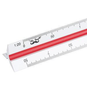 MR PEN 엔지니어용 미터법 눈금자 30 인치 알루미늄 제도 12 눈금 블루프린트용 삼각형 엔지니어링용 5CM 공학 스케일