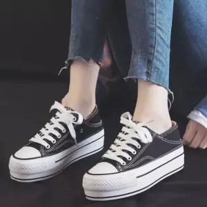 [룽스_62]5센치 뮬 스니커즈 운동화 단화 캔버스화 데일리