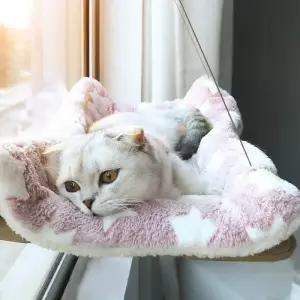 고양이 해먹 창문 걸이형 세탁 가능 분리형 애완동물 침대 흡착 선반 가방 수면용 애완용품