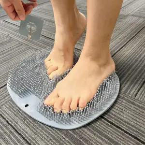 샤워 풋 스크러버 매트 백 워셔 각질 제거 목욕 워시 패드 벽걸이 슬립 흡입 컵을 사용하여 깨끗한 남성과