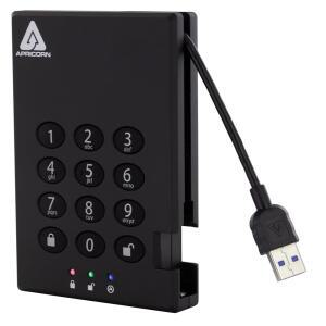 살구온 2TB 이지스 패드록 USB 3.0 256비트 AES XTS 하드웨어 암호화 휴대용 외장 하드 드라이브(A25-3PL256-2000)
