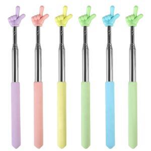 Azureal 6PCS 포인터 핑거 스틱, 확장 가능한 컬러풀 프레젠테이션용 미니 접이식 교사 포인터, 화이트보드, 칠판, 교실 용품(5가지 색상)