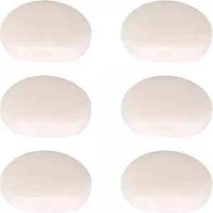 6Pcs 화이트 클래식 기타 튜너 타원형 튜닝 키 버튼 도금 기계 헤드 교체 22x17x4mm