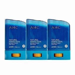 이지하우스 AHC 내추럴 퍼펙션 더블 쉴드 선스틱 22g SPF 50+ 파랑색 3개 912453
