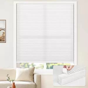 LazBlinds 무선 셀룰러 블라인드 실내 창문용 드릴 라이트 필터링 허니콤 그늘막 없음 단열 자외선 차단