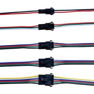 암수 JST 커넥터 와이어 케이블 WS2812B SK6812 RGBW LED 스트립 드라이버 5-50 쌍 2 핀 3 4 5 6 15cm
