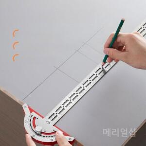 가동각자 고정밀 알루미늄 다기능 90도 콤비네이션각자 목공전용 45 수평직각자 합금