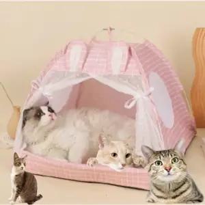 고양이 숨숨집 사계절 텐트 애견하우스 애견텐트 쿠션포함 고양이집 강아지집