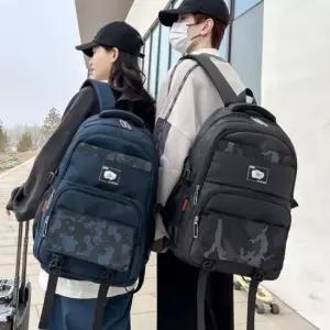 밀리터리 스타일 포인트 장식 남녀공용 백팩 가방 여행용 캠핑 배낭 캐주얼백팩