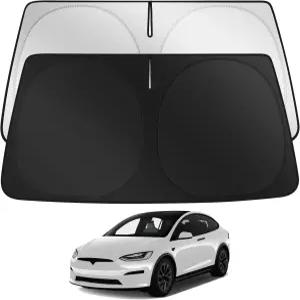 TAUYANG Tesla Model X 액세서리 2026 2025 2024-2016 전면 창문 선쉐이드 차량용 윈드실드 선바이저 커버