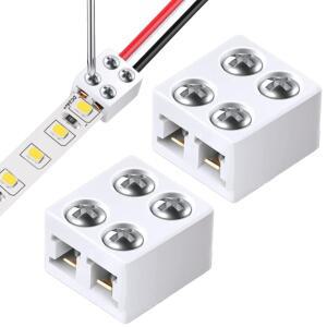 LED 스트립 커넥터 2Pin 8mm 5V12V24V 22AWG20AWG18AWG16AWG 솔리드 와이어 용 다용도 조명 솔더리스 어댑