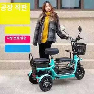 세발전기자전거 3인승 삼륜 등하원 마실용 전동스쿠터