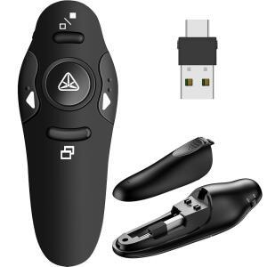 프레젠테이션 리모컨, 파워포인트 리모컨용 USB A 및 C 무선 프레젠터, Mac용 RF 2.4GHz 슬라이드 어드밴스터, 키노트, 컴퓨터, 노트북